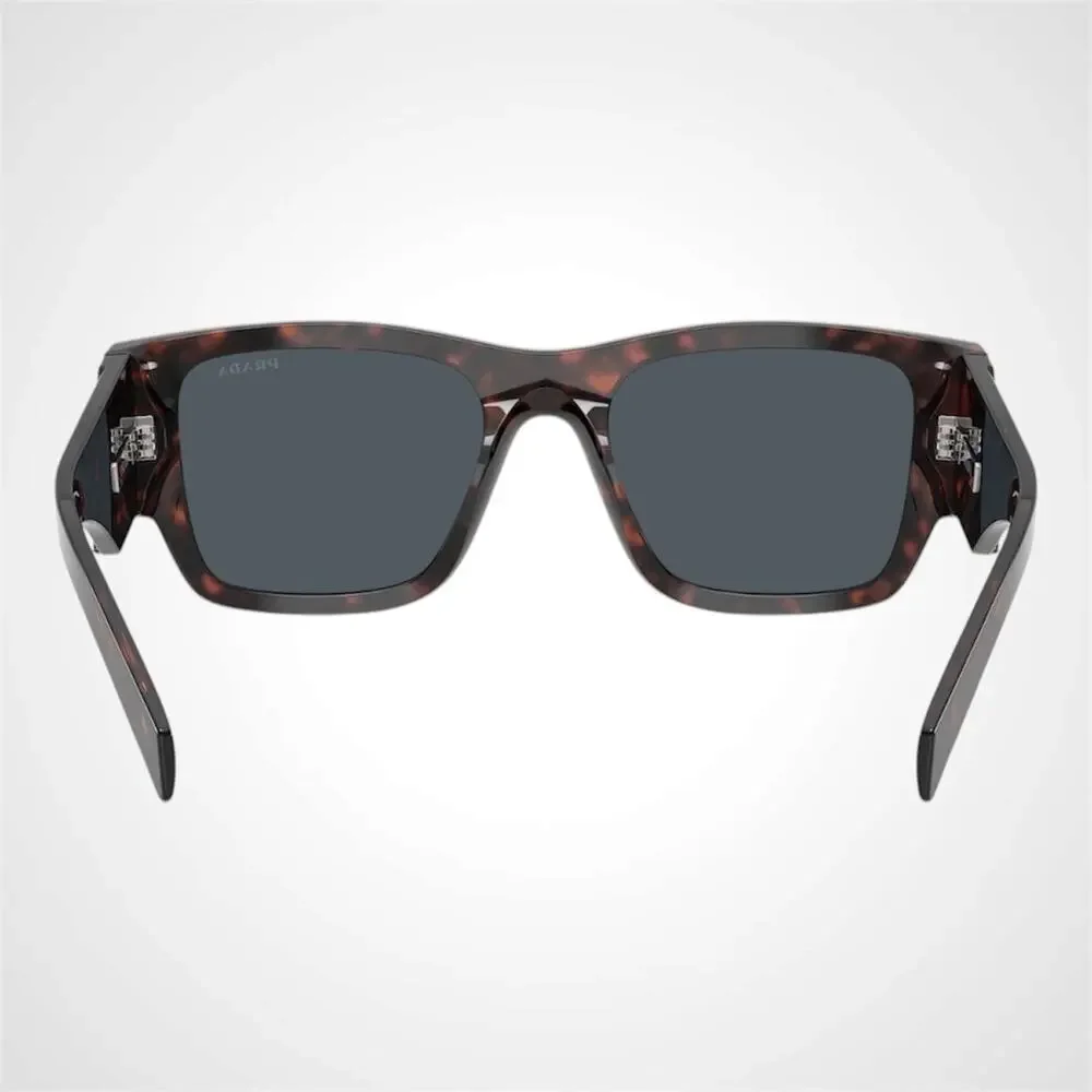 Prada Tortoiseshell Rectangular Sunglasses with Dark Gray Lenses